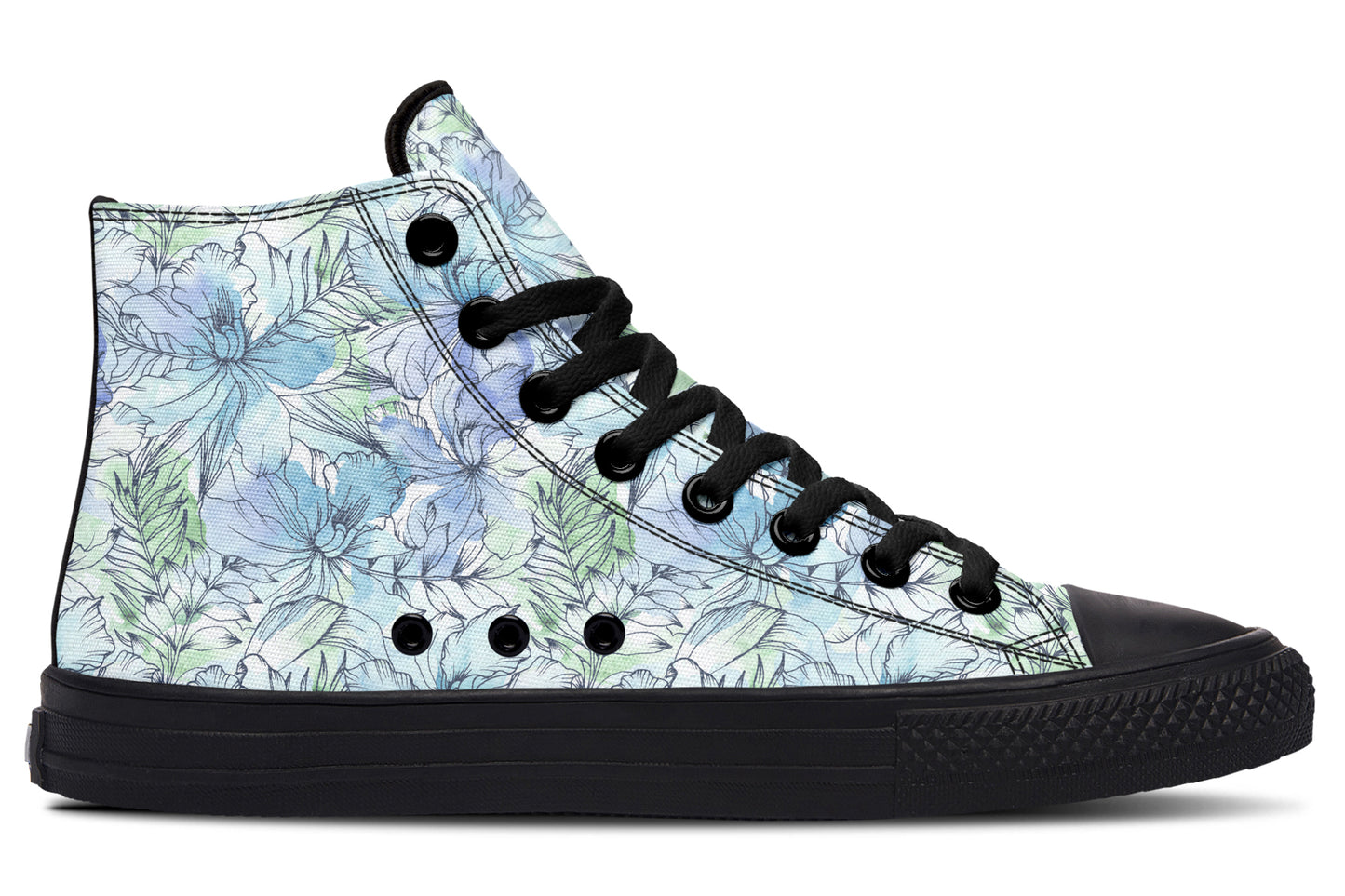Tranquil Petal Teal High Top Sneakers