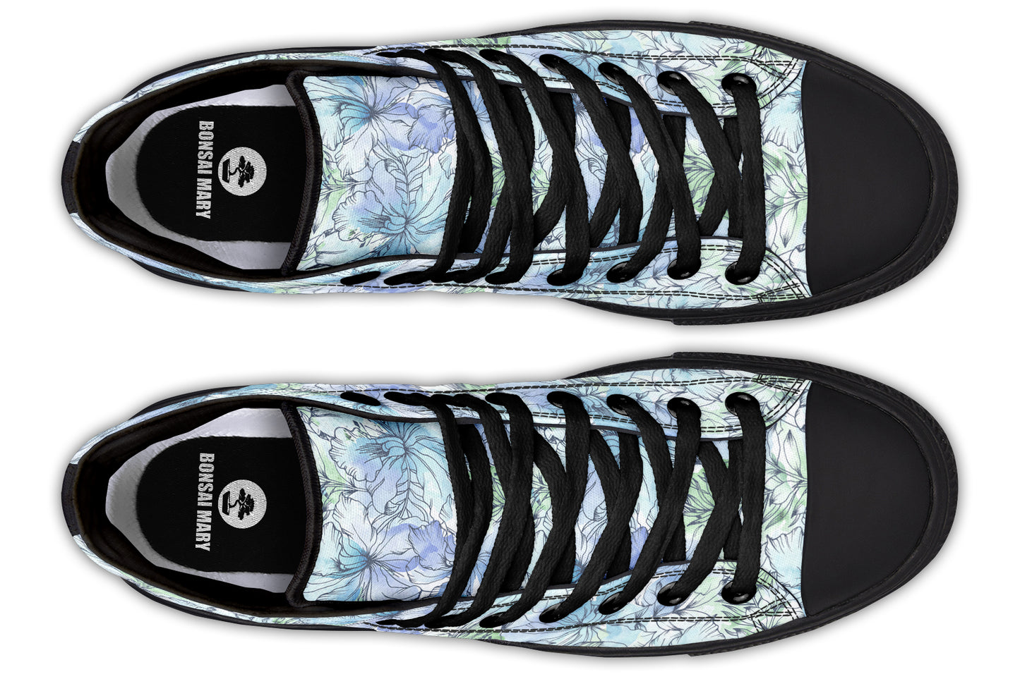 Tranquil Petal Teal High Top Sneakers