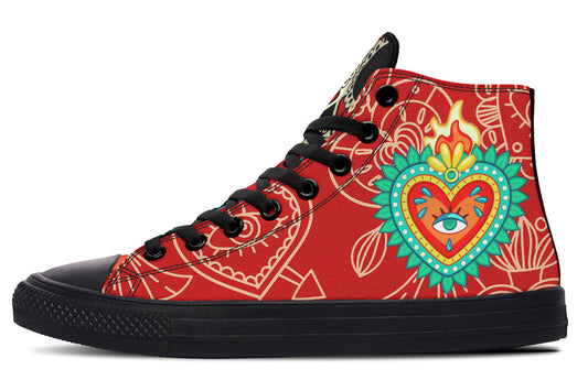 MEN'S Raza Corazon Vday High Tops ( Black or White Sole ) 2 For 1
