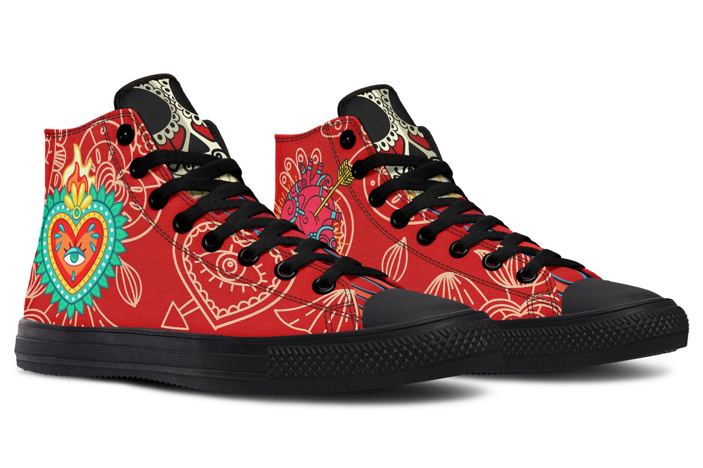 MEN'S Raza Corazon Vday High Tops ( Black or White Sole ) 2 For 1