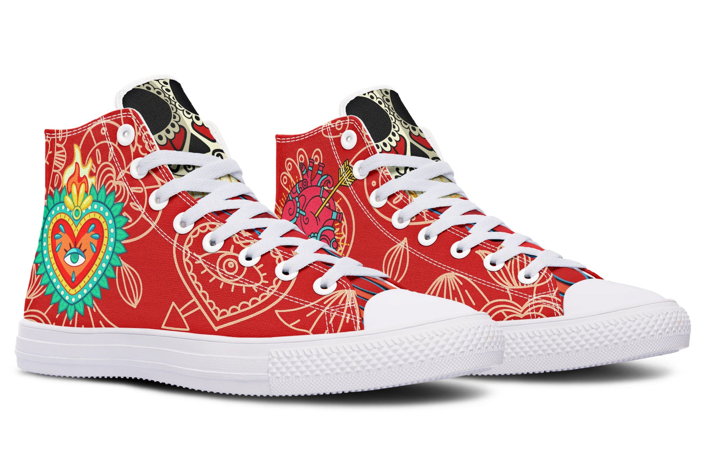 MEN'S Raza Corazon Vday High Tops ( Black or White Sole ) 2 For 1