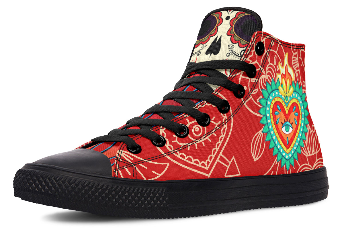 WOMEN'S Raza Corazon Vday High Tops ( Black or White Sole ) 2 For 1