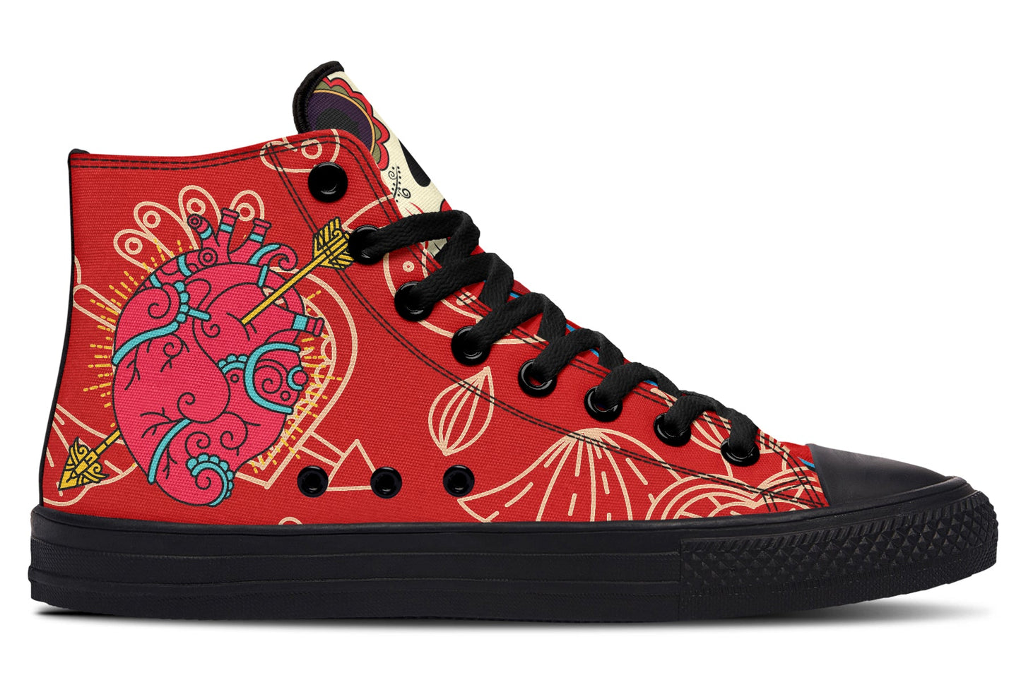 WOMEN'S Raza Corazon Vday High Tops ( Black or White Sole ) 2 For 1
