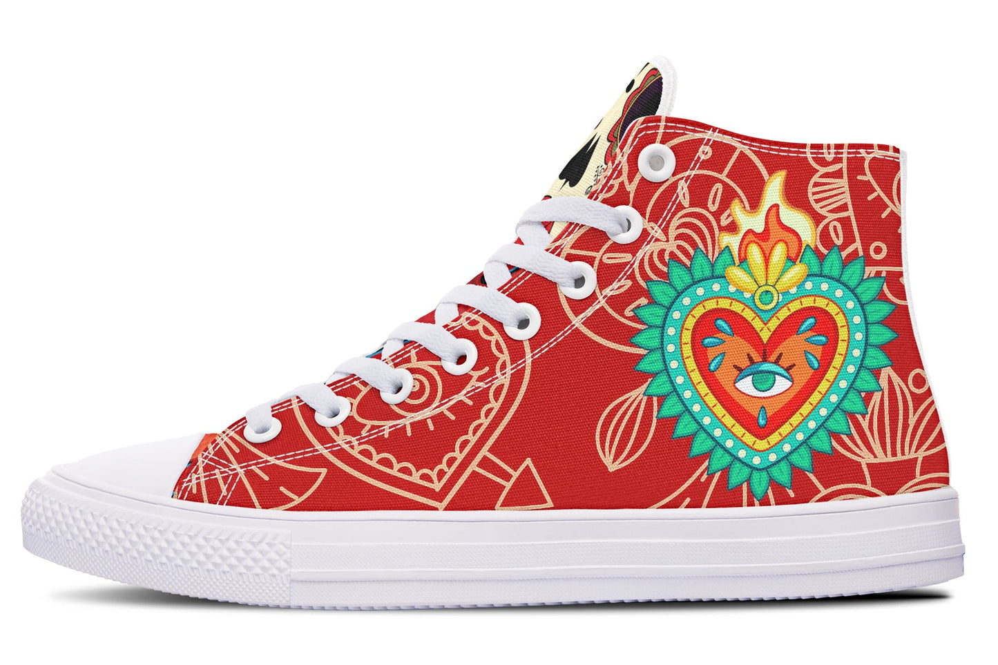 WOMEN'S Raza Corazon Vday High Tops ( Black or White Sole ) 2 For 1