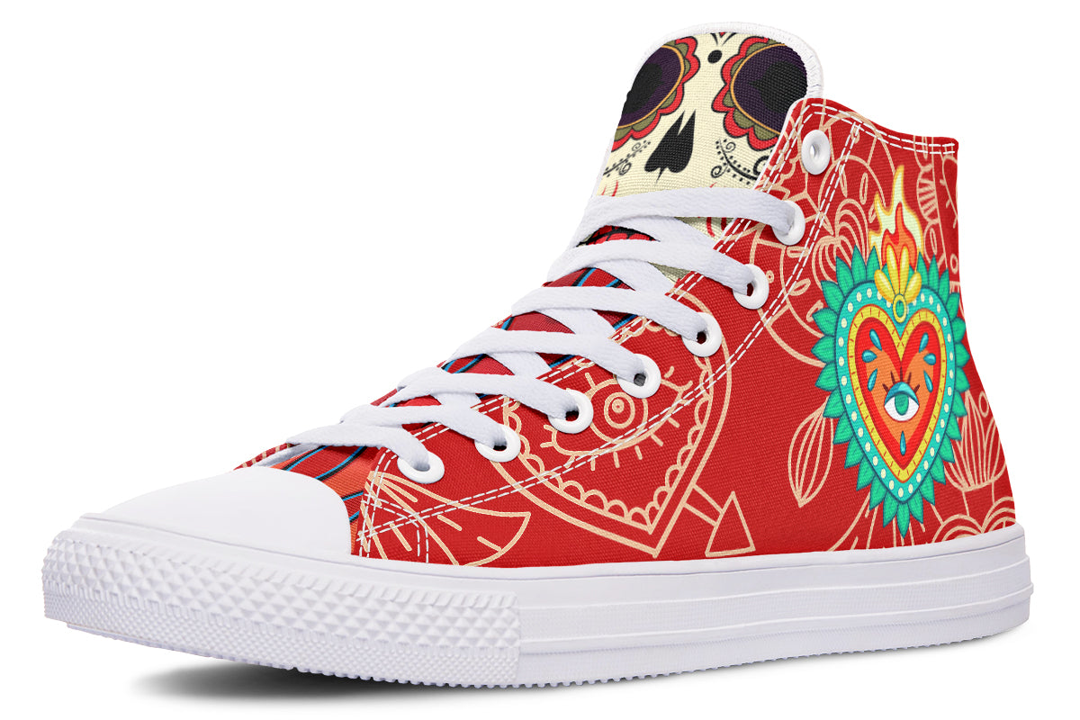 WOMEN'S Raza Corazon Vday High Tops ( Black or White Sole ) 2 For 1