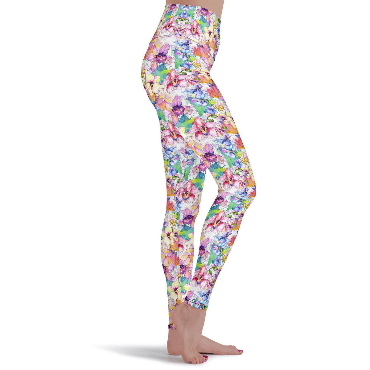 Artistic Bloom Leggings Flower Design Leggings