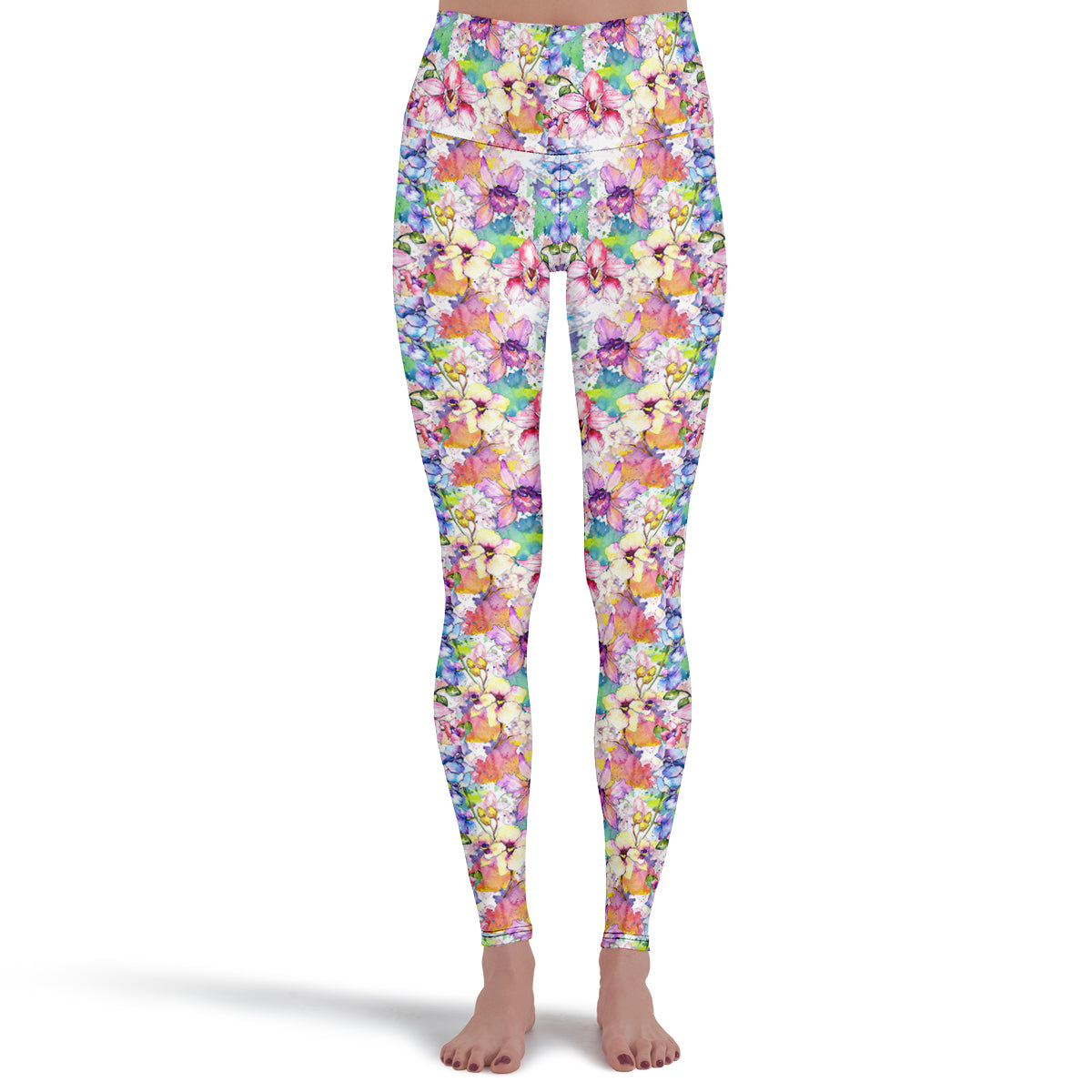 Artistic Bloom Leggings Flower Design Leggings