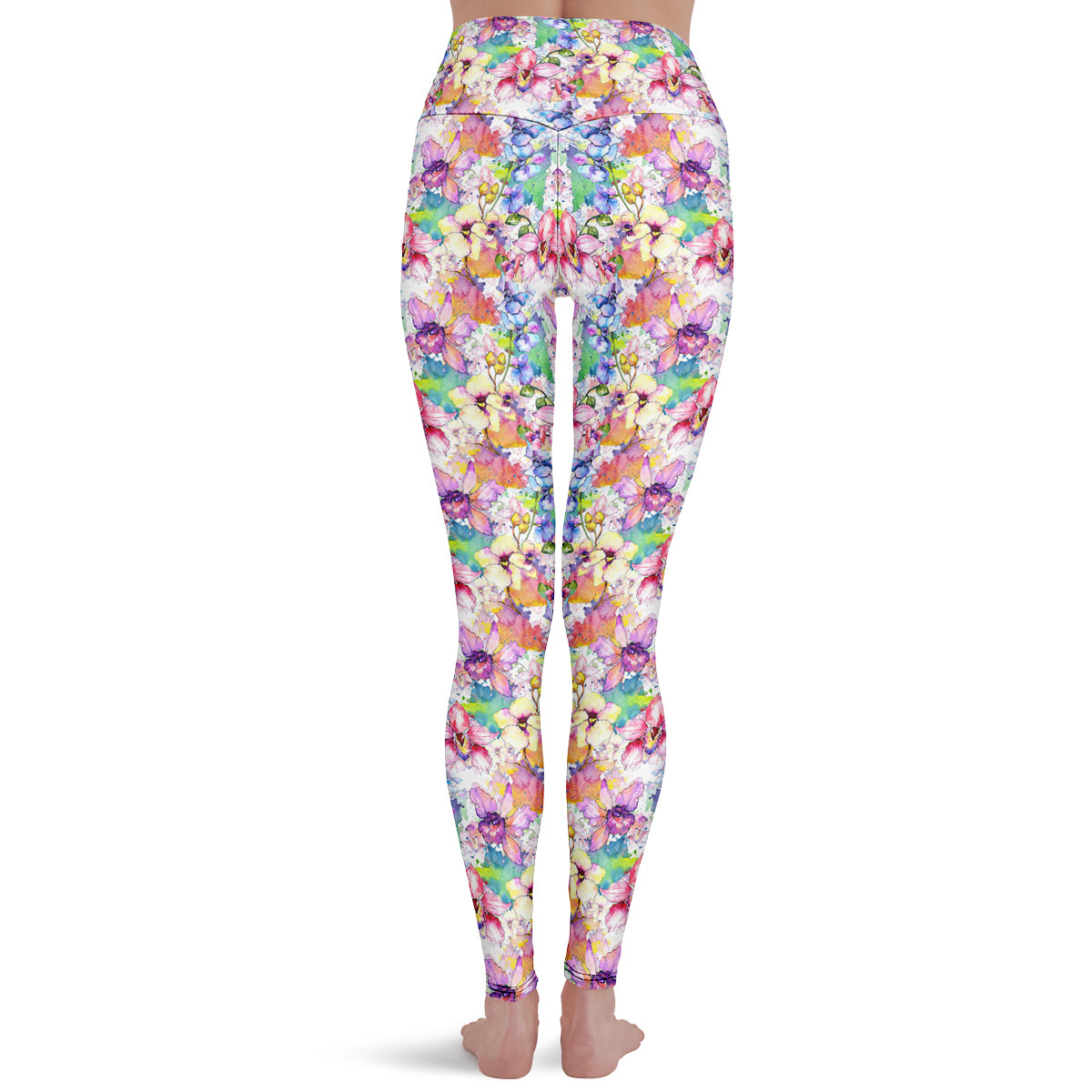 Artistic Bloom Leggings Flower Design Leggings