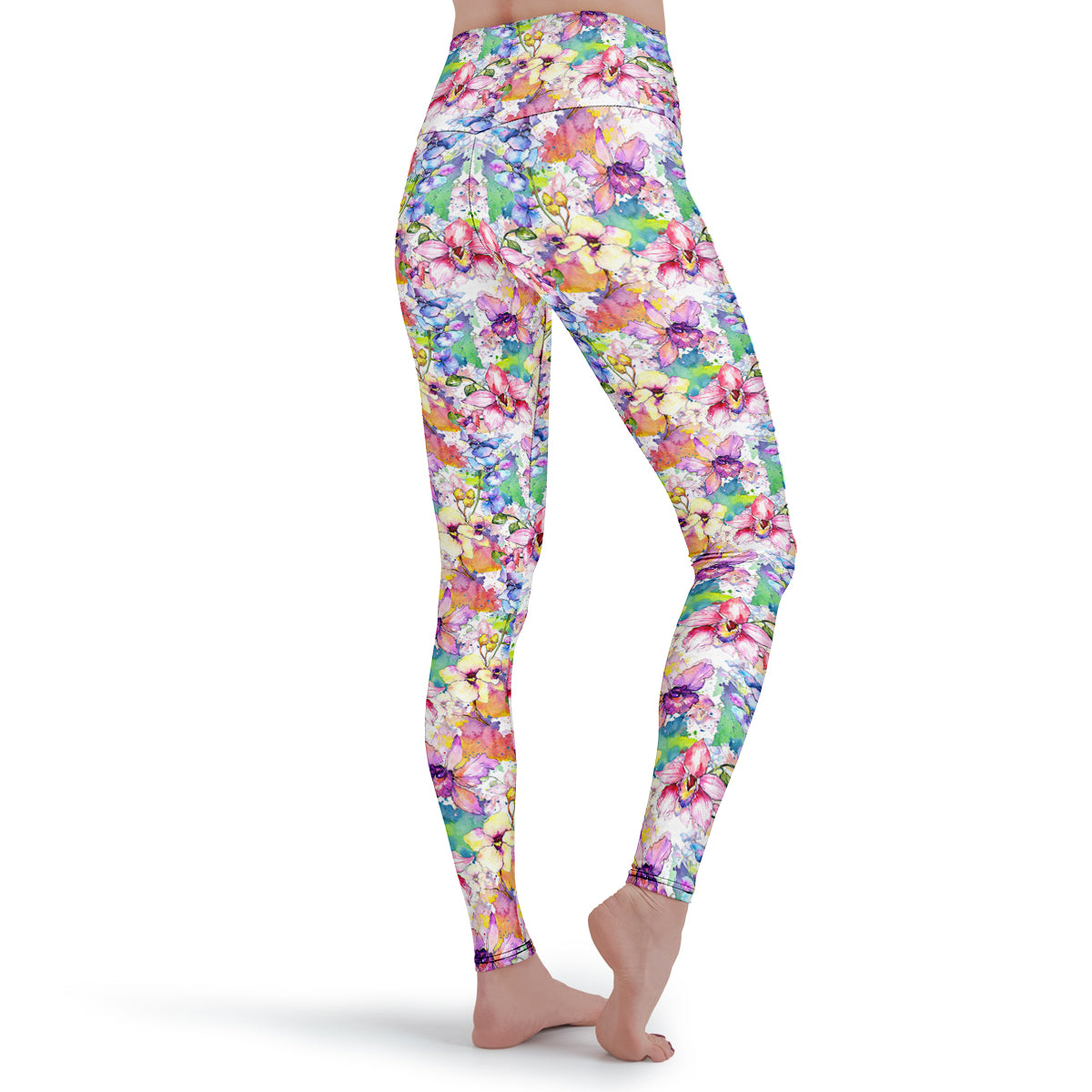 Artistic Bloom Leggings Flower Design Leggings