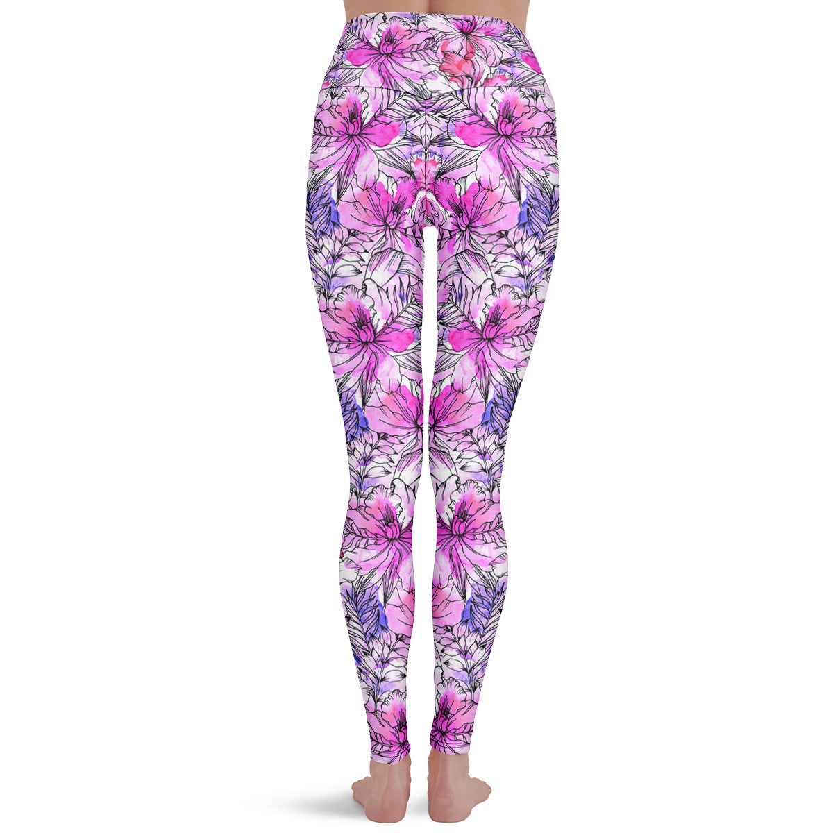 Rosy Petal Leggings Pink Flower Leggings