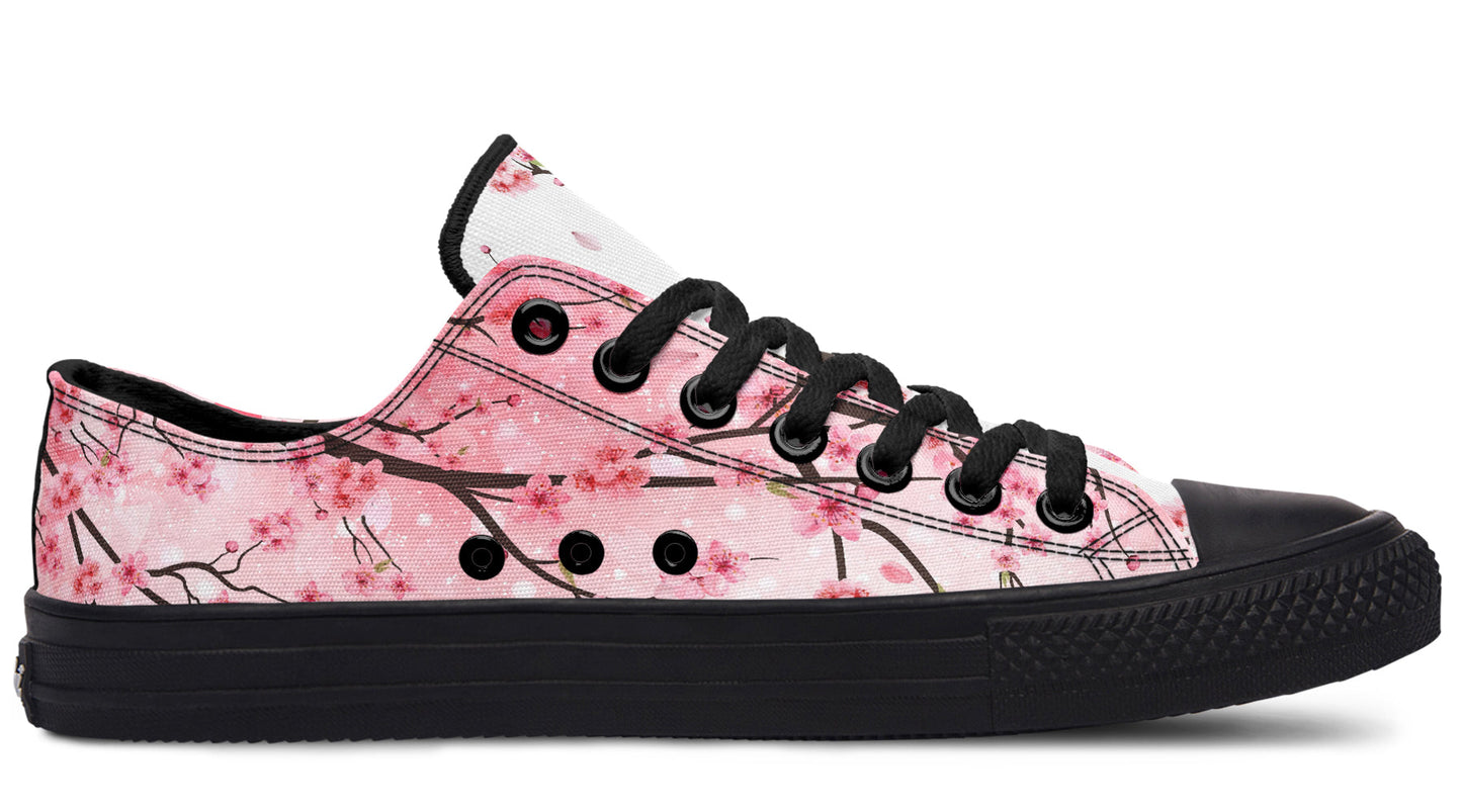 Cherry Blossom Low Tops ( Black or White Sole )