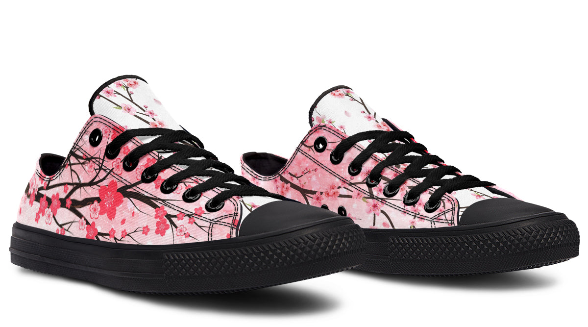 Cherry Blossom Low Tops ( Black or White Sole )