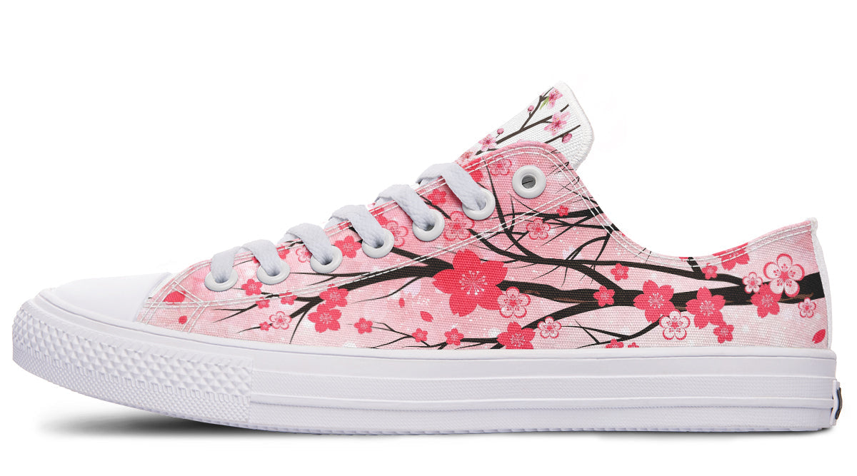 Cherry Blossom Low Tops ( Black or White Sole )