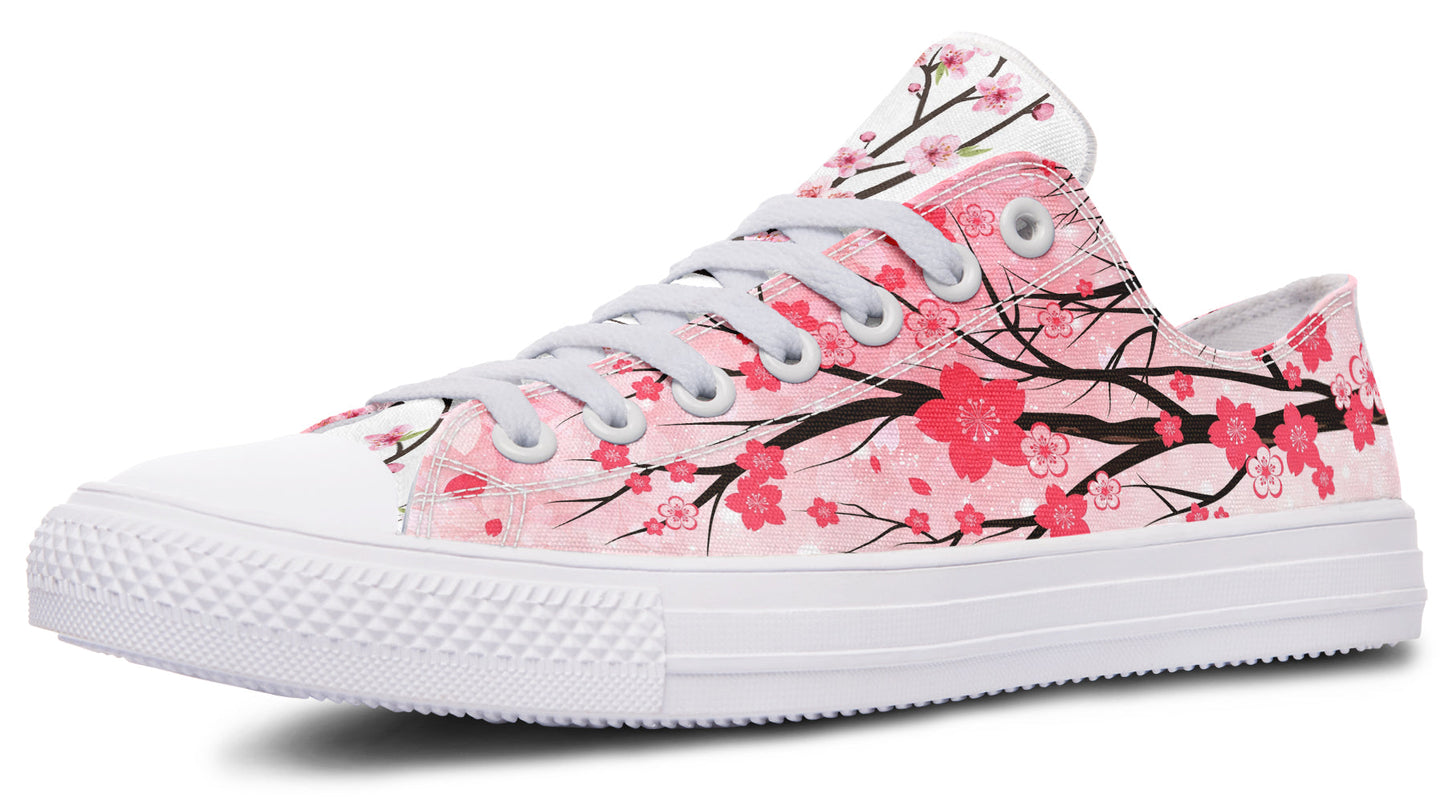 Cherry Blossom Low Tops ( Black or White Sole )