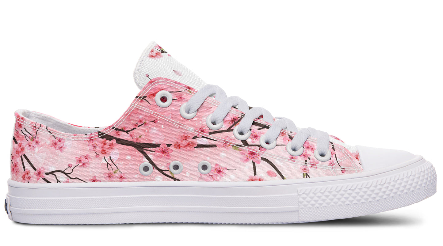 Cherry Blossom Low Tops ( Black or White Sole )