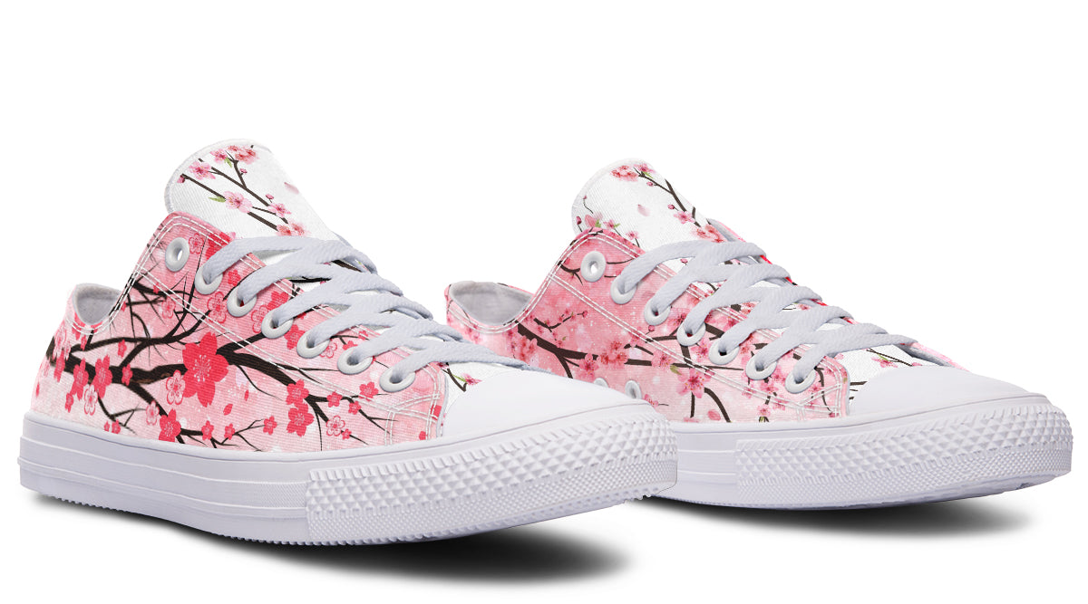 Cherry Blossom Low Tops ( Black or White Sole )