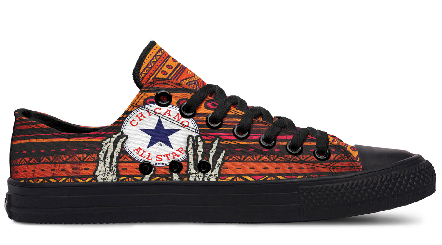 Chicano All Star Mayan Low Tops ( Black or White Sole )