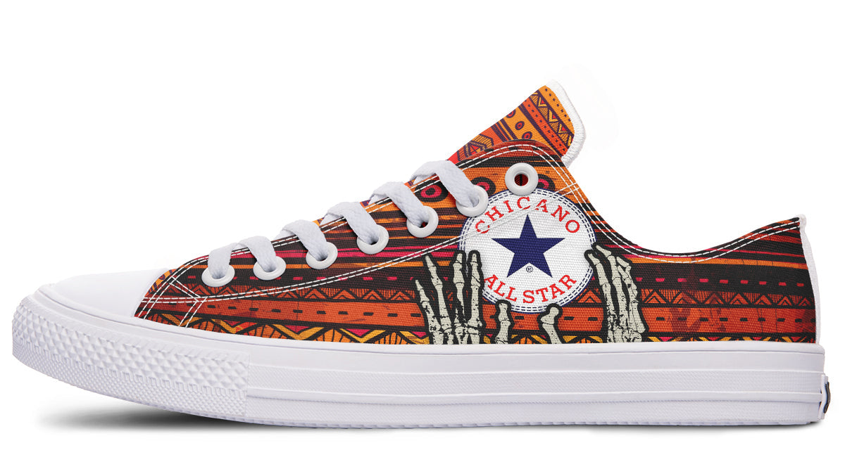 Chicano All Star Mayan Low Tops ( Black or White Sole )