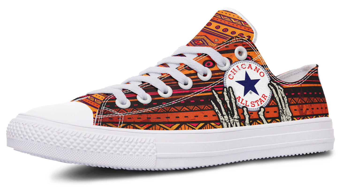 Chicano All Star Mayan Low Tops ( Black or White Sole )