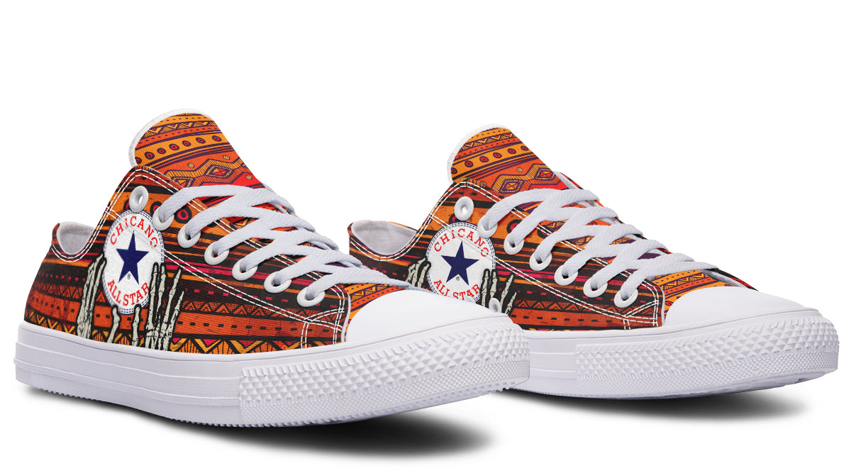 Chicano All Star Mayan Low Tops ( Black or White Sole )