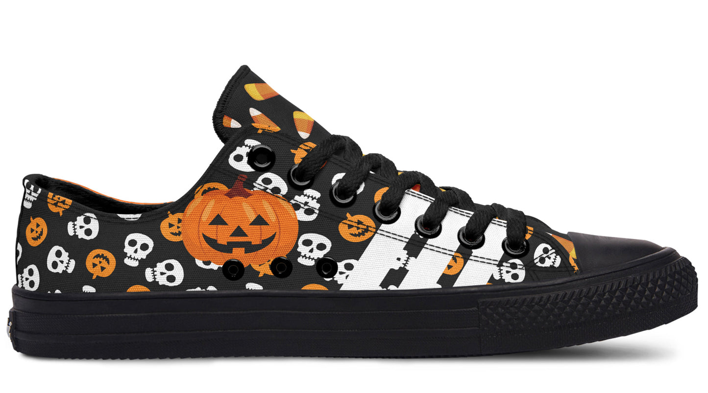 Classic Spooky Low Tops ( Black or White Sole )