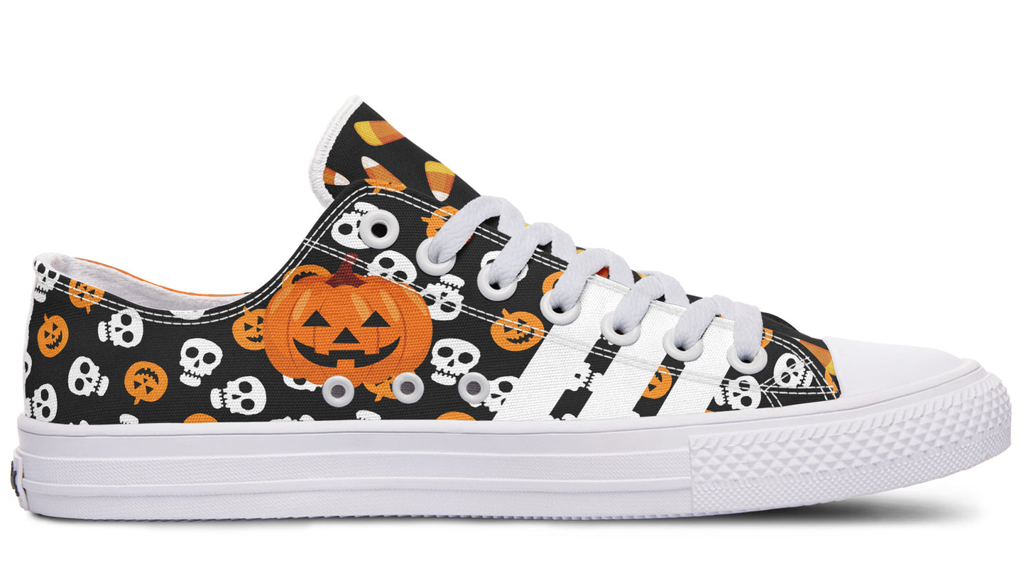 Classic Spooky Low Tops ( Black or White Sole )