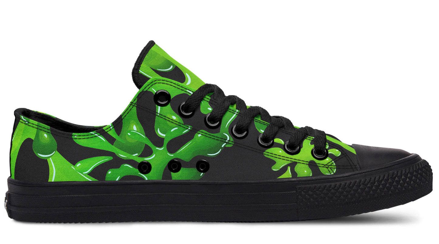 Green SLime Low Tops ( Black or White Sole )