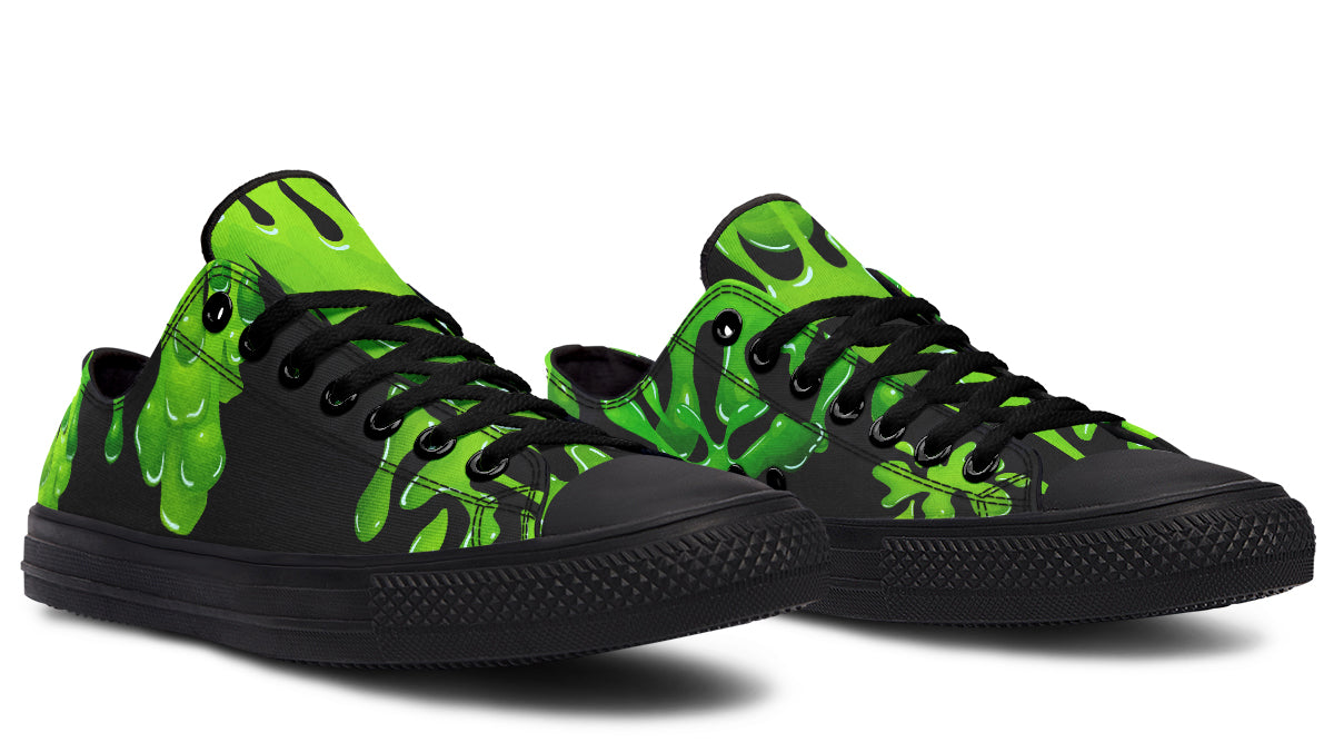 Green SLime Low Tops ( Black or White Sole )