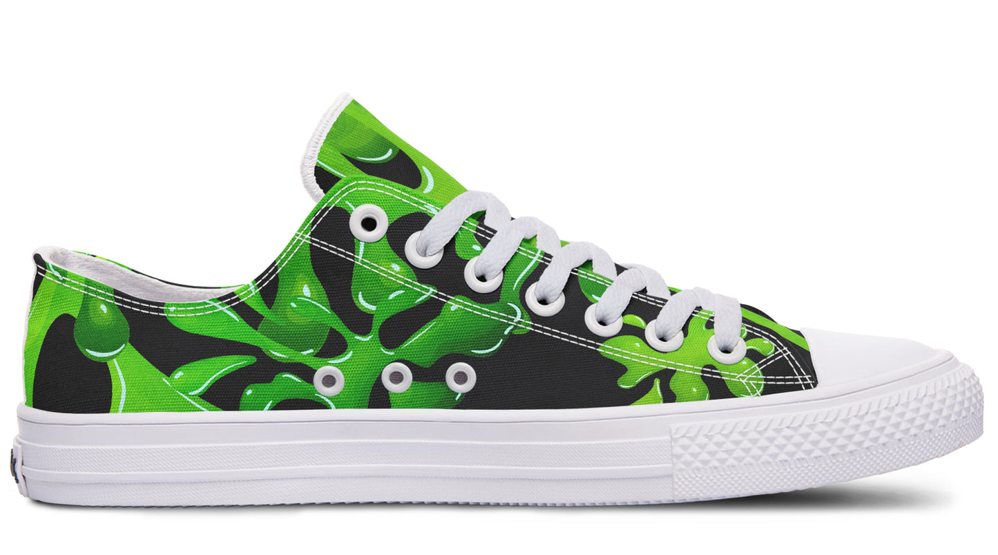 Green SLime Low Tops ( Black or White Sole )