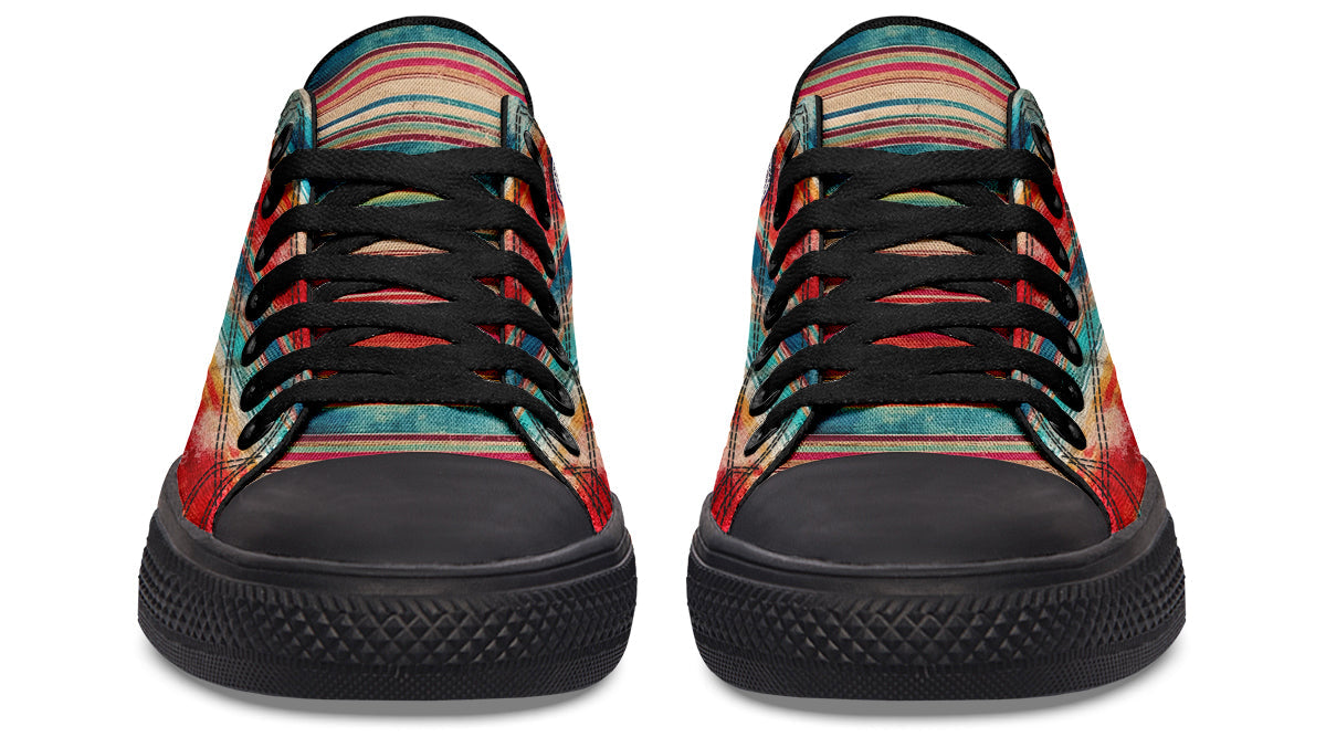 Grunge Sunset Serape Low Tops ( Black or White Sole )