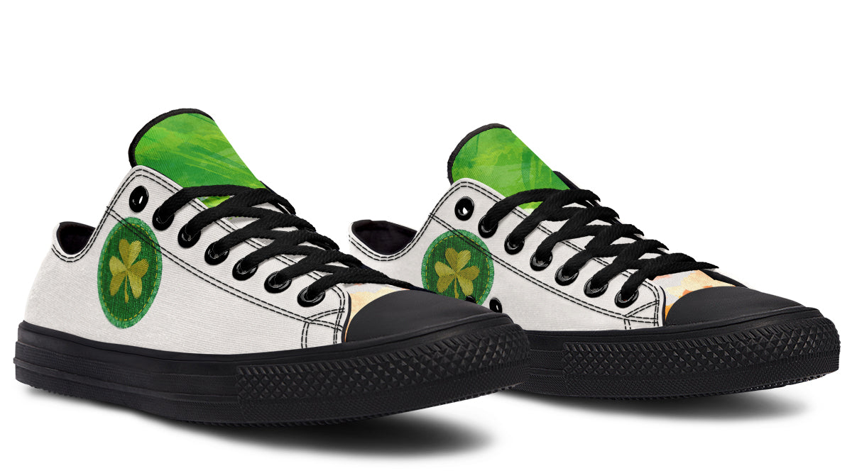 Irish Patch Low Tops ( Black or White Sole )