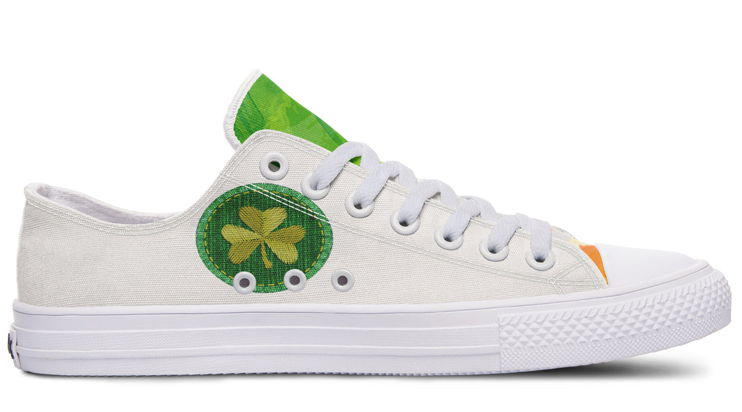 Irish Patch Low Tops ( Black or White Sole )