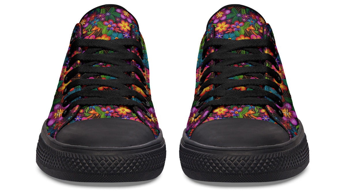 Las Flores Low Tops ( Black or White Sole )
