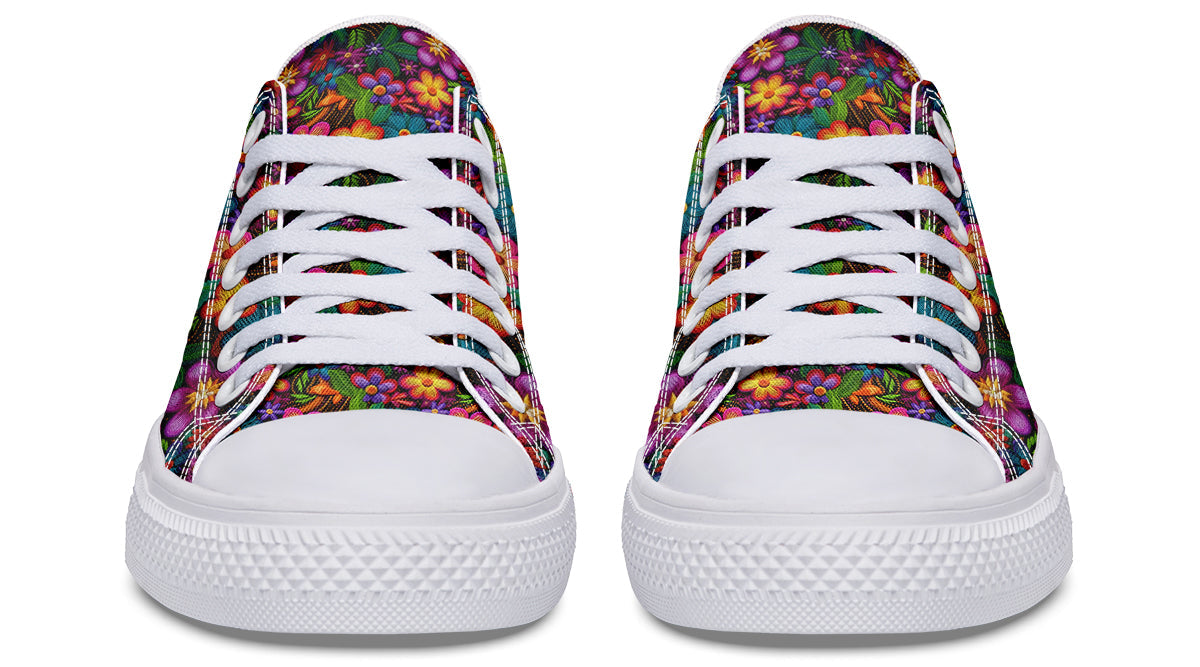 Las Flores Low Tops ( Black or White Sole )
