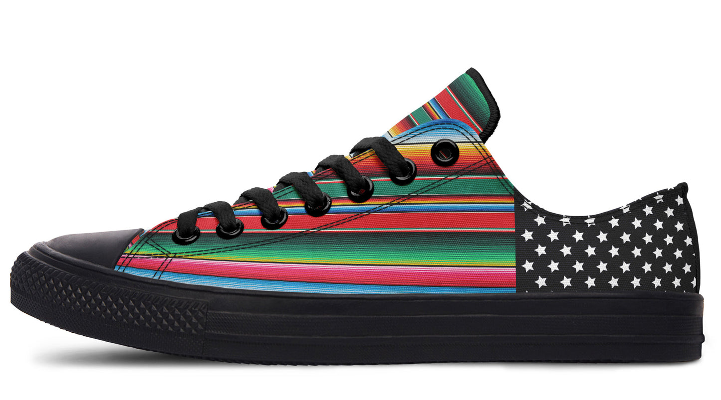 OG Low Tops Black Flag V2 ( Black or White Soles ) 2 For 1