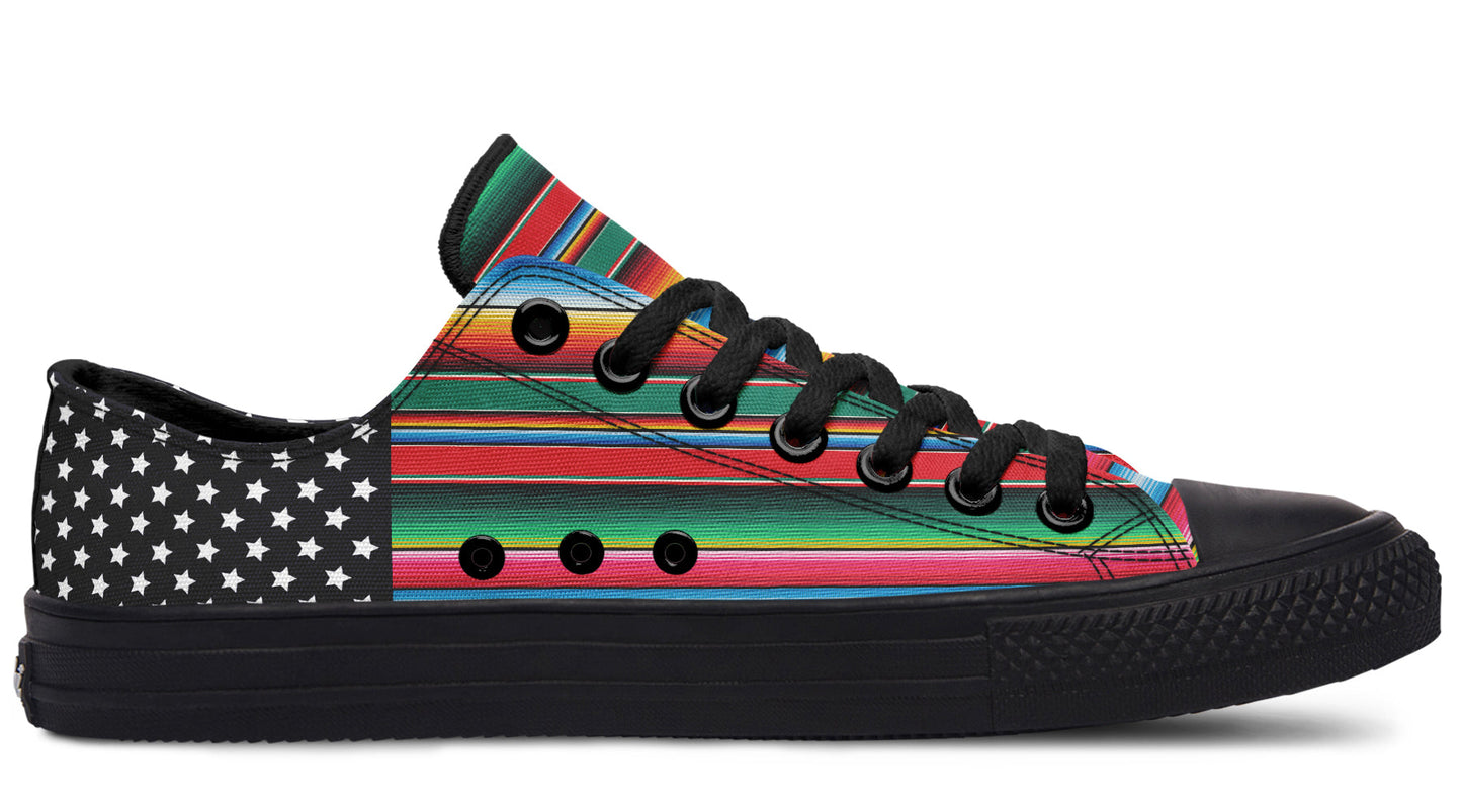 OG Low Tops Black Flag V2 ( Black or White Soles ) 2 For 1