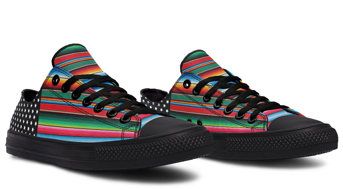 OG Low Tops Black Flag V2 ( Black or White Soles ) 2 For 1