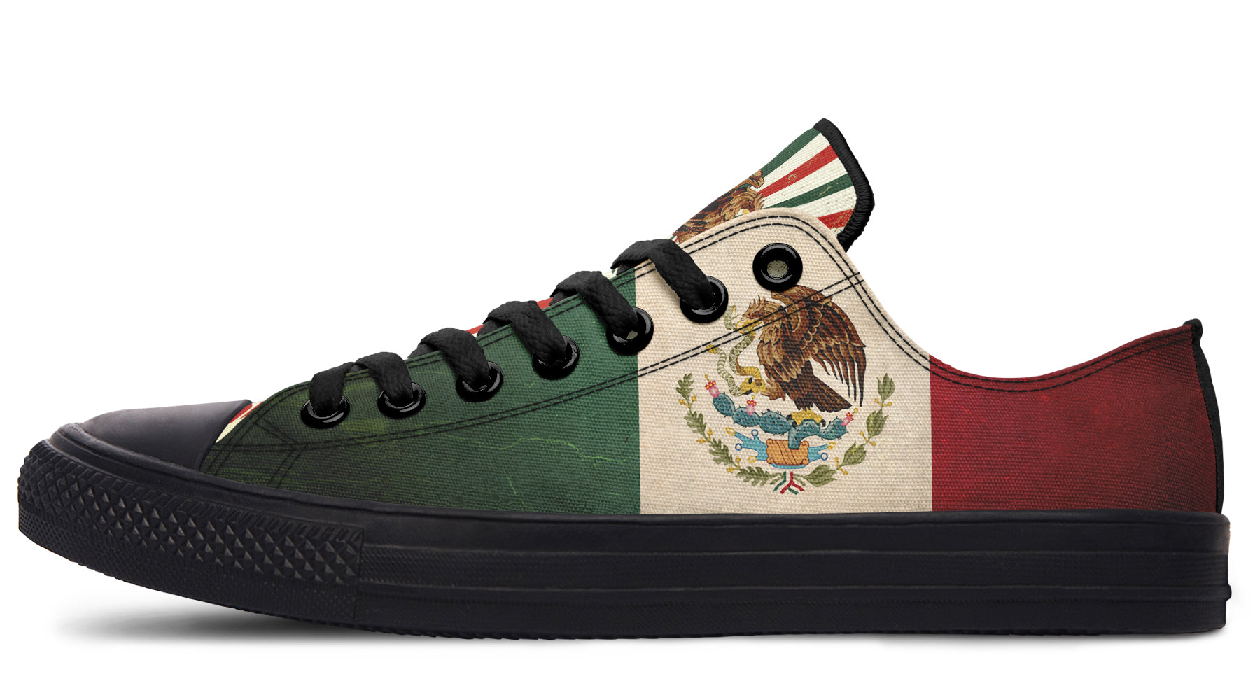 Mex Flag Low Tops ( Black or White Sole ) 2 For 1