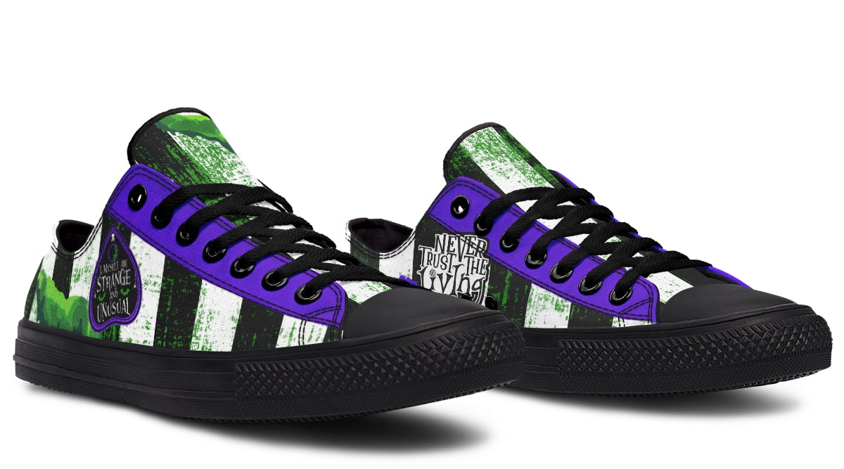 Never Trust The Living Low Tops (Black or White Sole)