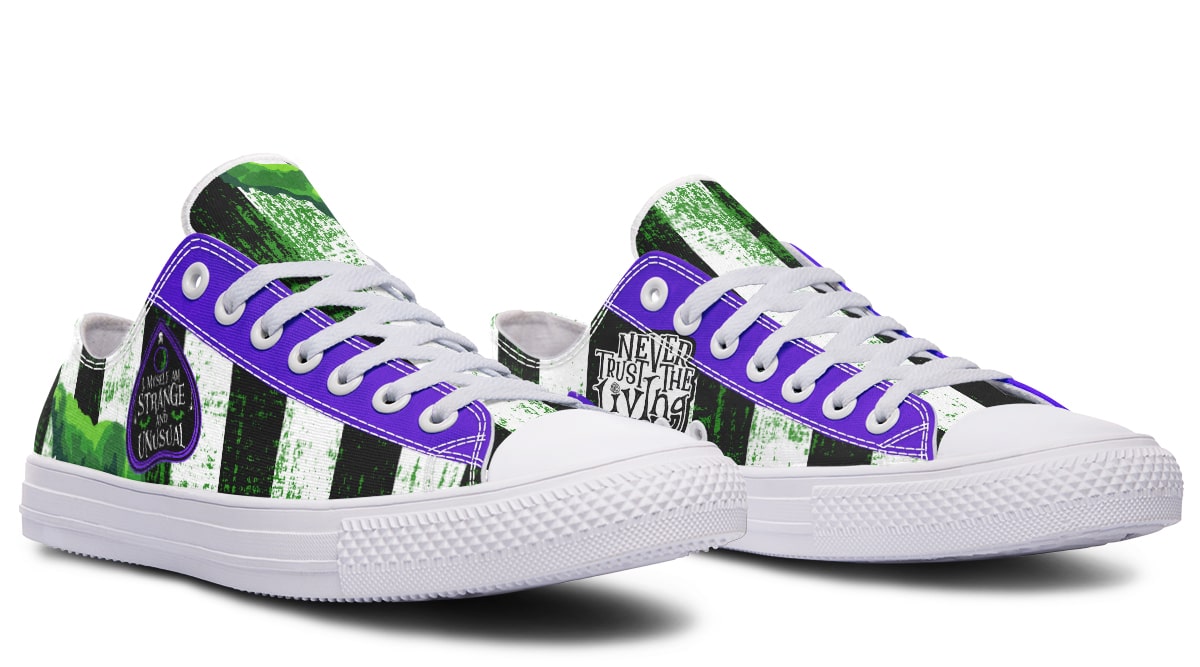 Never Trust The Living Low Tops (Black or White Sole)
