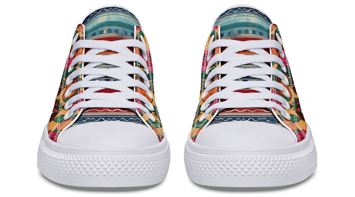 Tacos Y Rosas Low Tops ( Black or White Sole )