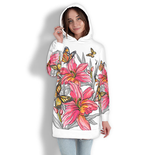 Monarch And Lily Flowers Original