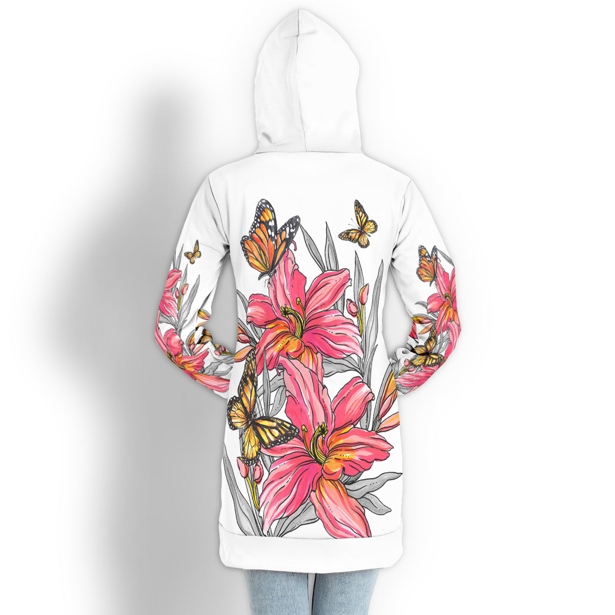 Monarch And Lily Flowers Original