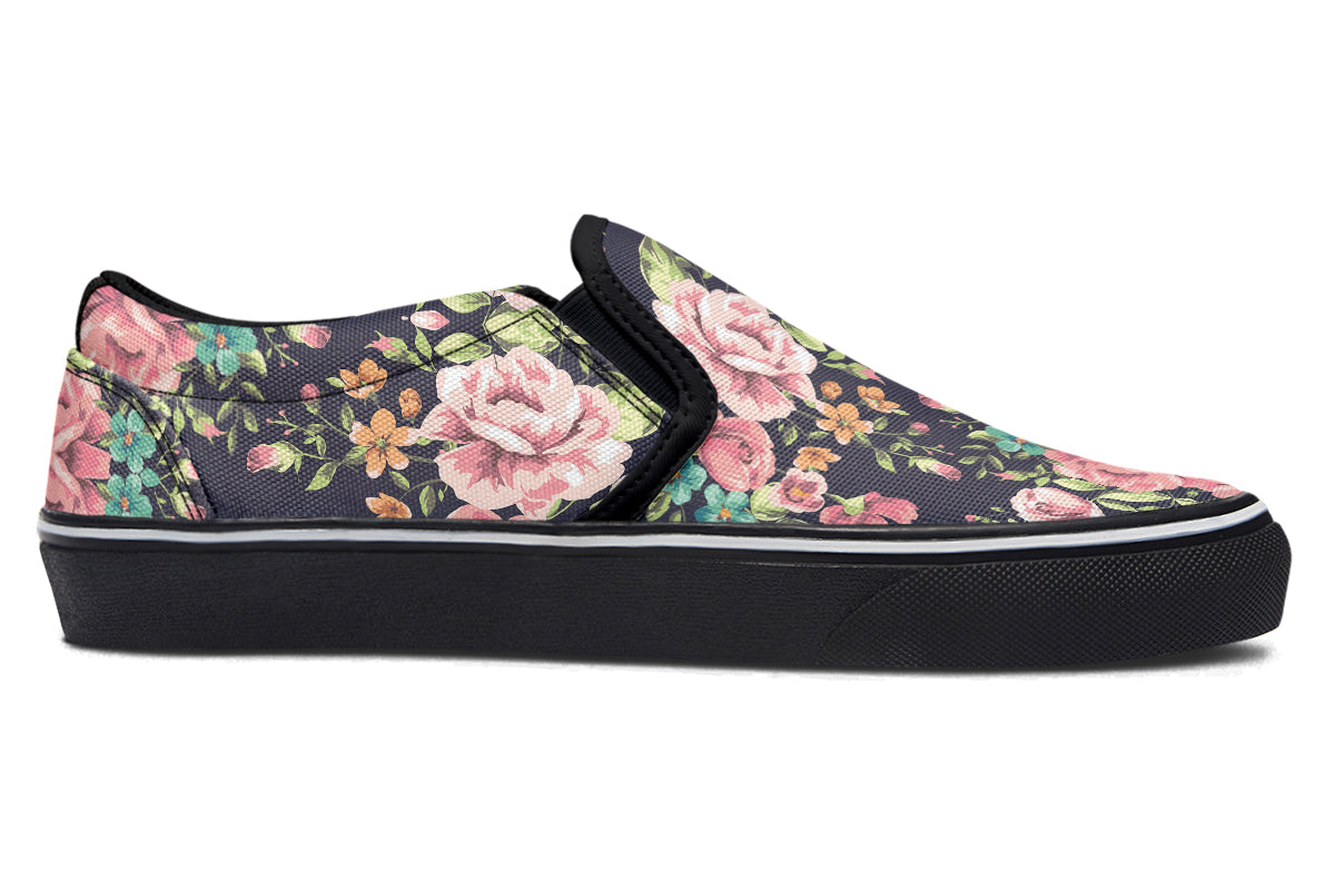 Bloom Canvas Slip On Shoes