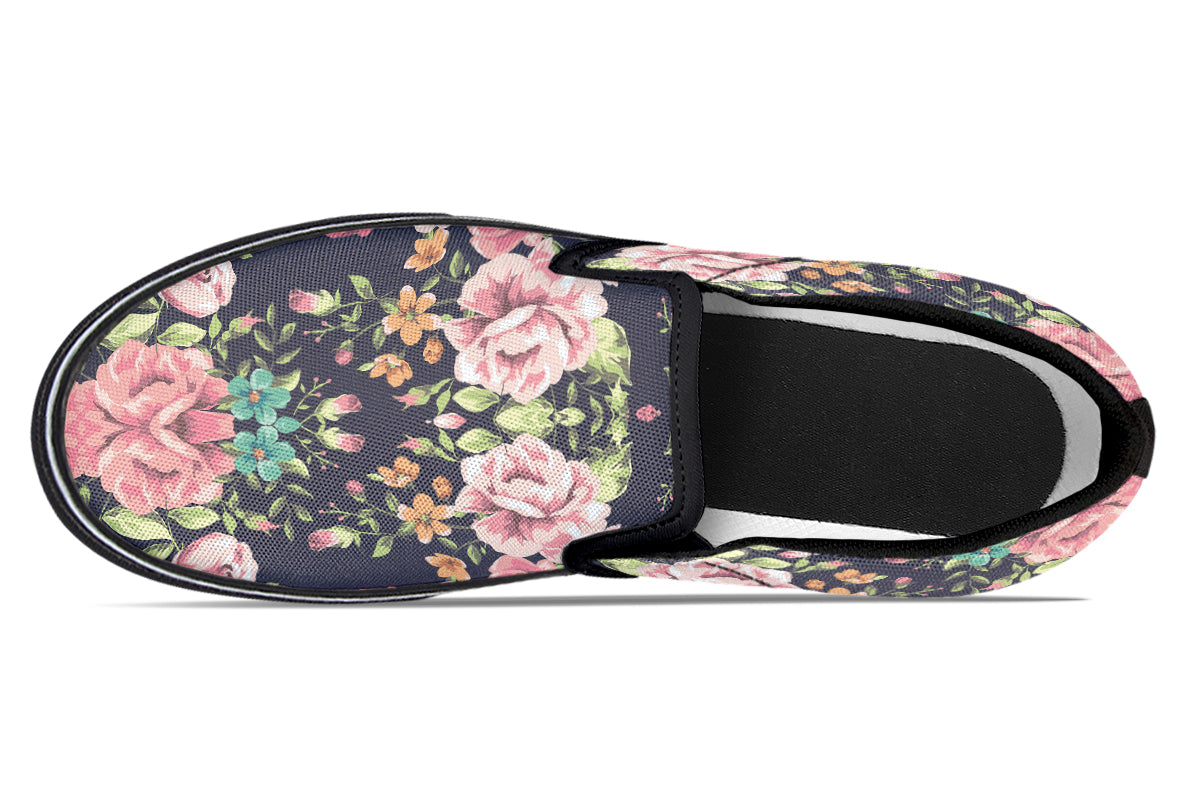 Bloom Canvas Slip On Shoes