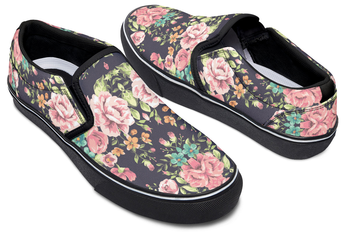 Bloom Canvas Slip On Shoes