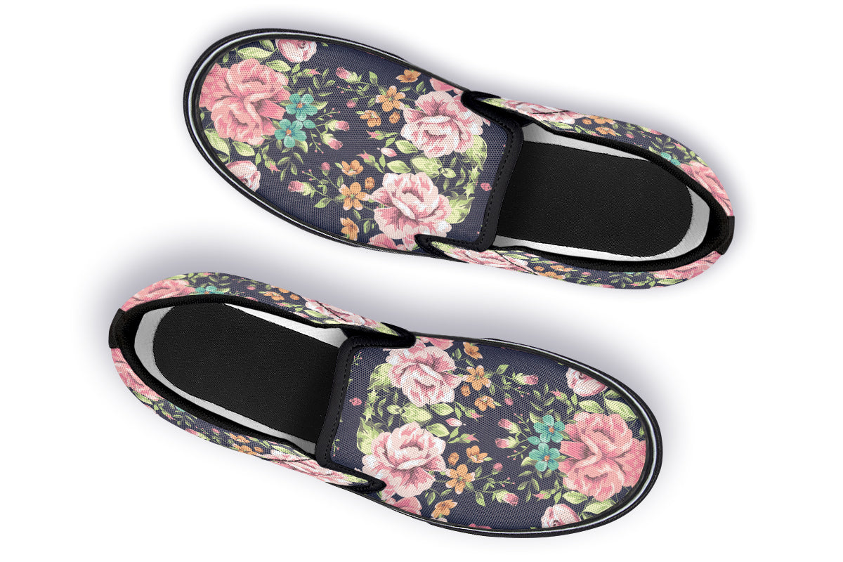 Bloom Canvas Slip On Shoes