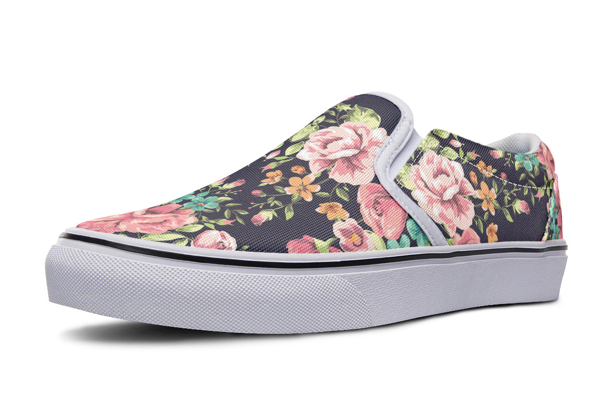 Bloom Canvas Slip On Shoes
