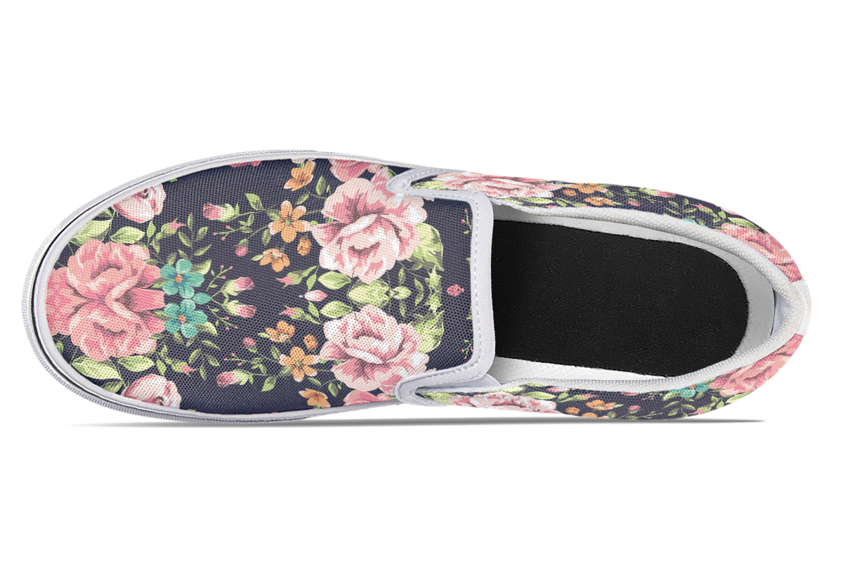 Bloom Canvas Slip On Shoes