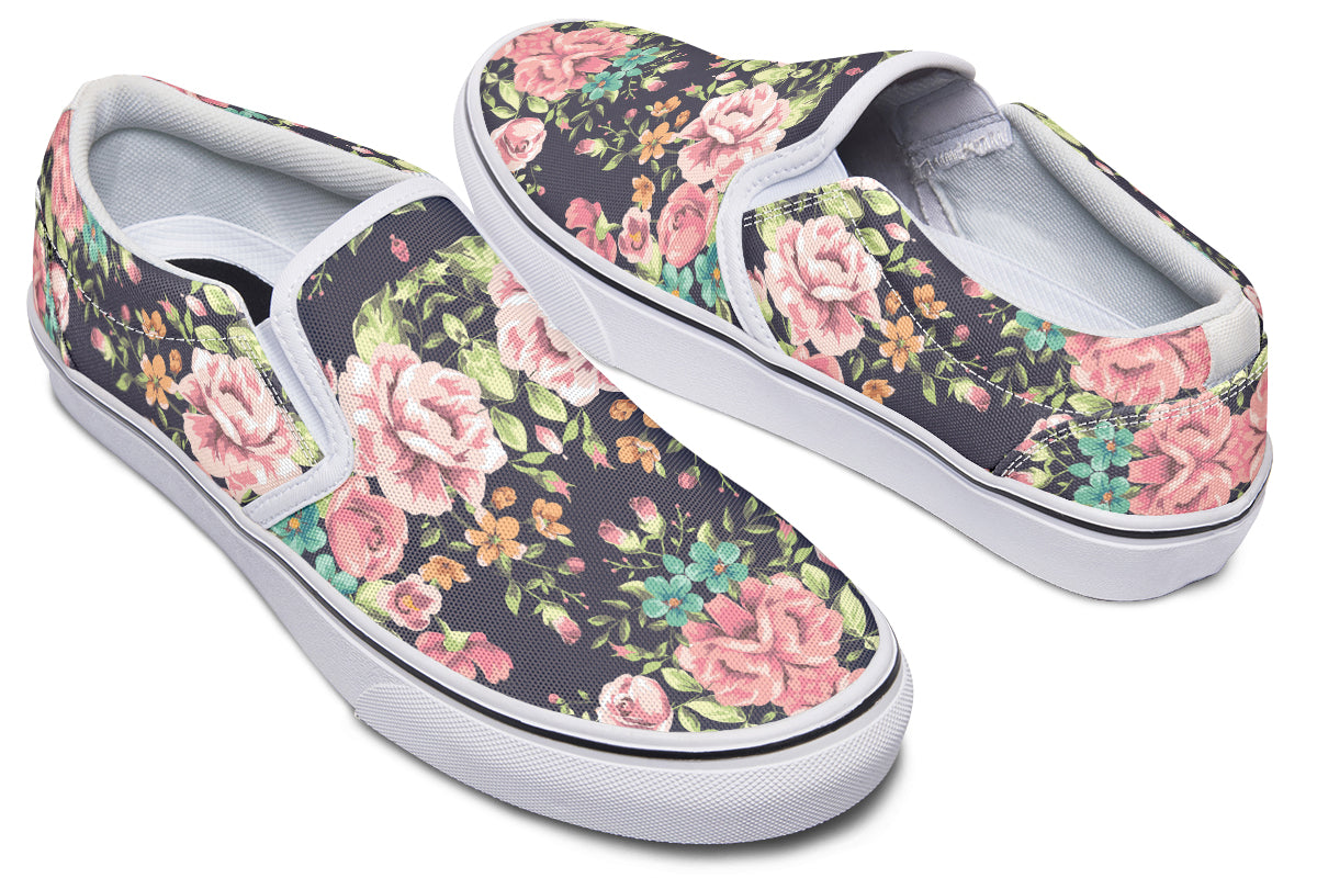 Bloom Canvas Slip On Shoes